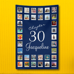 30th Birthday Blue Banner