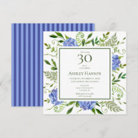 30th Birthday Blue Hydrangeas