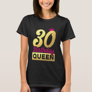 30th Birthday Born 1990 Sweet Birthday Queen Crown T-Shirt