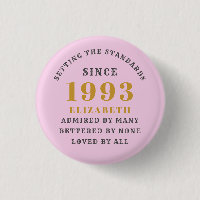 30th Birthday Born 1993 Add Name Pink Grey
