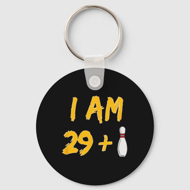 30th Birthday Bowling Shirt Bowler Gift Party  Key Ring (Front)
