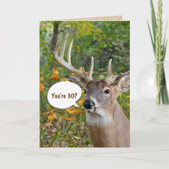 30th birthday buck in woods card (Front)