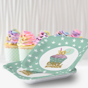 30th Birthday Cake Smash Party Paper Plates