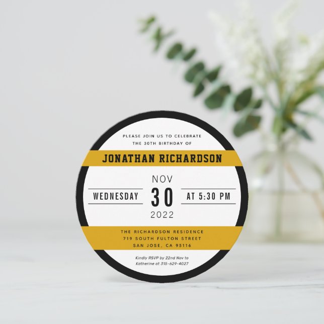 30th Birthday Cheers and Beers to 30 Years Modern Invitation (Standing Front)