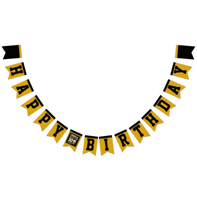 30th Birthday Cheers & Beers to 30 Years Bunting (All)