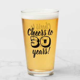 30th Birthday Cheers to 30 Years Beer/Drinking Glass
