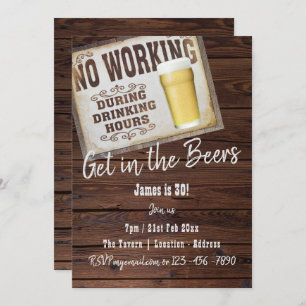 30th Birthday Cheers To Beers Mens Invitations