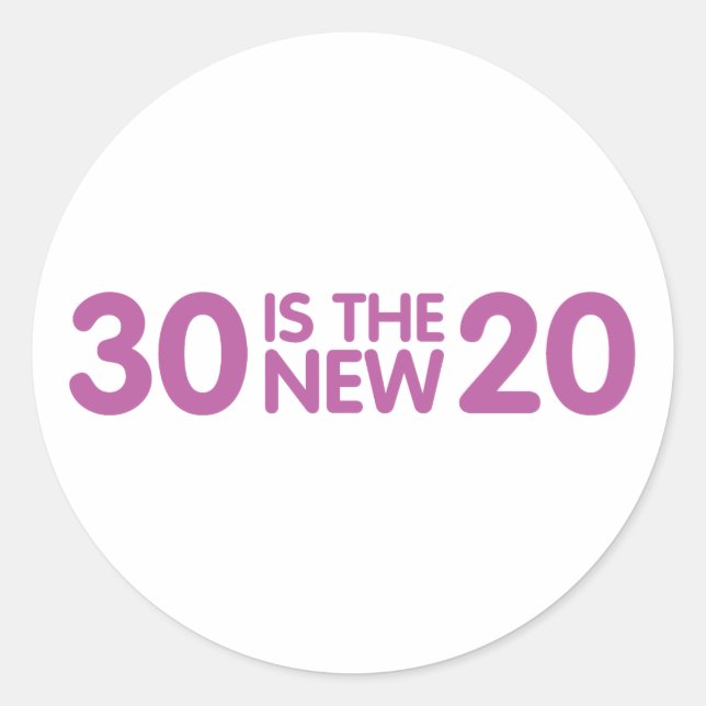 30th Birthday Classic Round Sticker (Front)