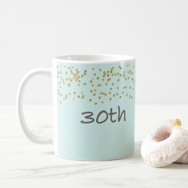 30th Birthday Confetti Coffee Mug (With Donut)