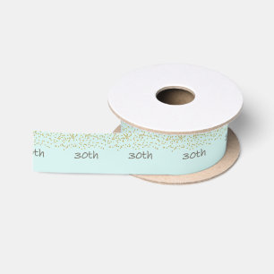 30th Birthday Confetti Satin Ribbon