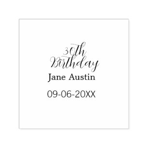 30th birthday copper brown simple stylish name dat self-inking stamp