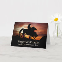 30th Birthday Country Western Cowboy Horseback
