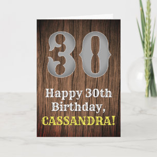 30th Birthday: Country Western Inspired Look, Name Card
