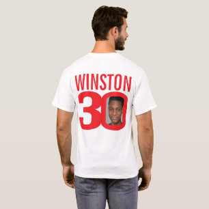 30th birthday custom name and photo template red T-Shirt