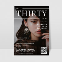 30th Birthday Custom Photo Magazine Cover Unique