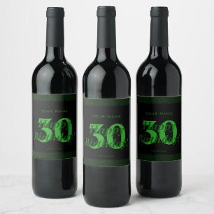 30th Birthday Custom Wine Label