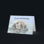30th Birthday Cute Excited Otter Funny Not Happy Card<br><div class="desc">Happy 30th  Birthday Cute Excited Otter Humourous  Animal   It's your 30th birthday  inside verse: now that's something to get excited about or not</div>