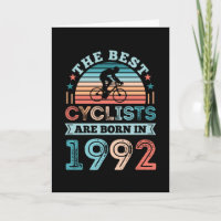 30th Birthday Cycling Gift Best Cyclist born 1992