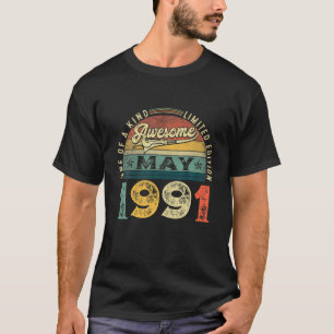 30Th Birthday Decorations May 1991 Men Women 30 Ye T-Shirt