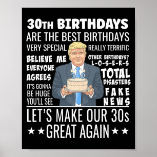 30th Birthday Design - Funny Litician Quote Poster