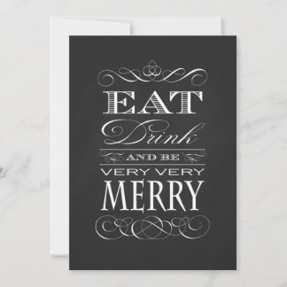 30th Birthday Dinner Party Eat Drink and be Merry Invitation
