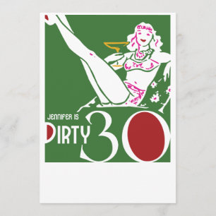 30th Birthday - Dirty 30 Invitation