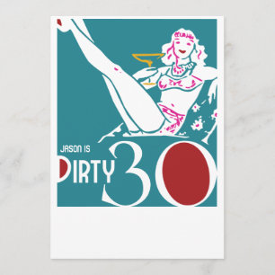 30th Birthday - Dirty 30 Invitation