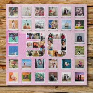 30th Birthday Family Photo Memories Collage Jigsaw Puzzle