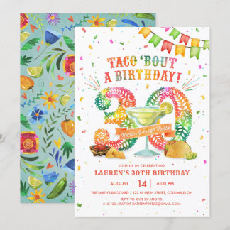 30th Birthday Fiesta Invitation