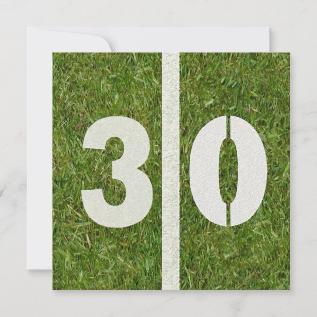 30th Birthday Football Party Invitation (Front)
