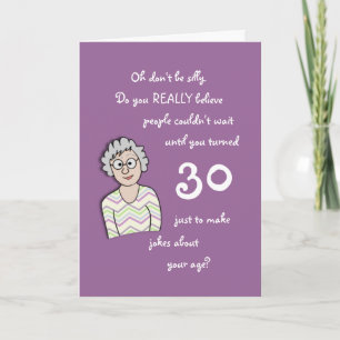 30th Birthday For Her-Funny Card