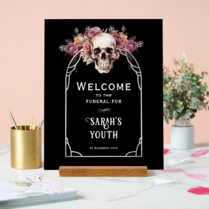 30th Birthday Funeral Welcome Sign