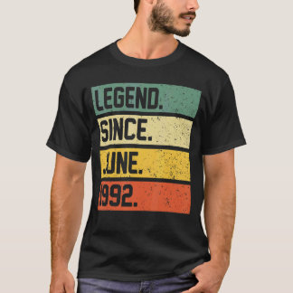 30th Birthday Gift 30 Year Old  Legend Since June  T-Shirt