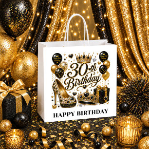 30th Birthday Gift Bag Sparkle Glamourous Celebrat
