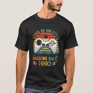 30Th Birthday Gift Boy Level 30 Unlocked Awesome S T-Shirt