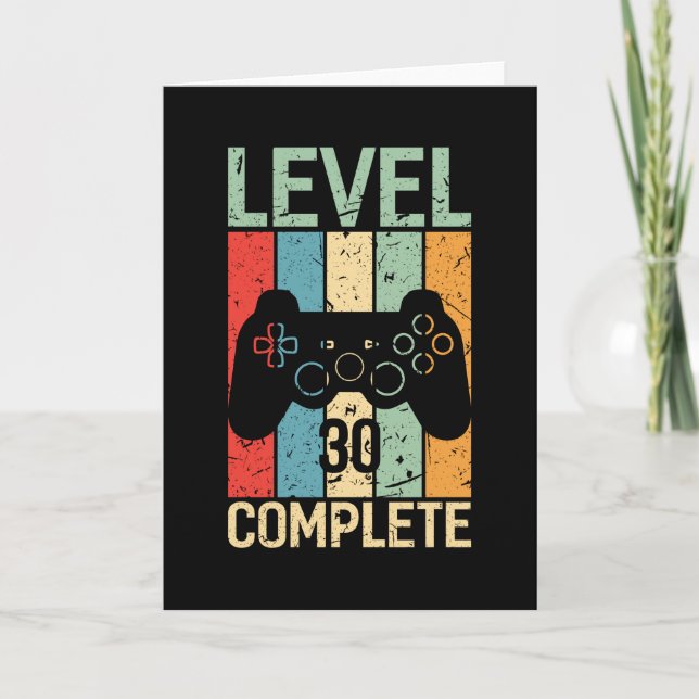 30th Birthday Gift Boys Men Level 30 1991 Card (Front)
