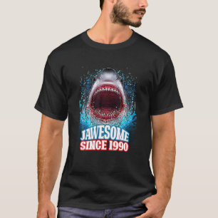 30th Birthday Gift Jawesome Since 1990 Shark 30 Ye T-Shirt