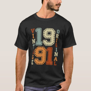30th Birthday Gift Since Year 1991 Vintage Retro T-Shirt