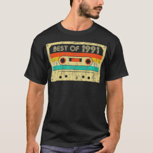 30th Birthday Gifts Best Of 1991 Retro Cassette 30 T-Shirt