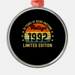 30th birthday gifts vintage 1992 limited edition metal tree decoration