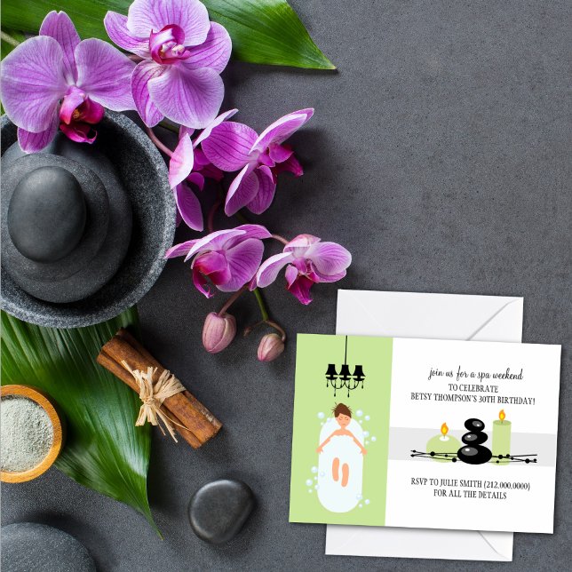 30th Birthday Girly Spa Weekend Getaway Invitation (Creator Uploaded)