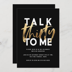 30th birthday gold elegant modern simple script