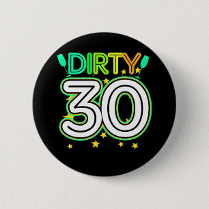 30th Birthday Happy 30th Birthday 6 Cm Round Badge