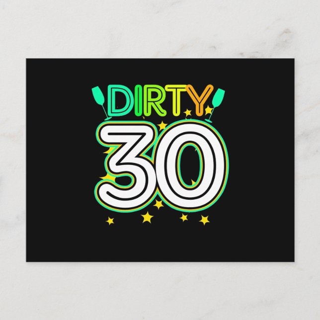30th Birthday | Happy 30th Birthday Postcard (Front)