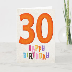 30th Birthday Happy Birthday Card Design 2