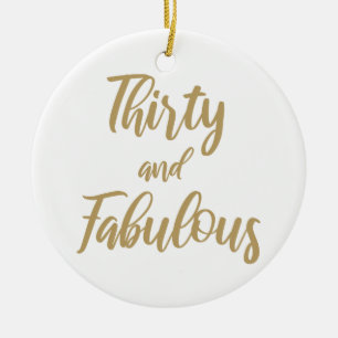 30th Birthday Humor Ceramic Tree Decoration