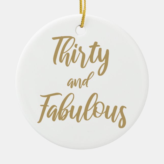 30th Birthday Humor Ceramic Tree Decoration (Front)