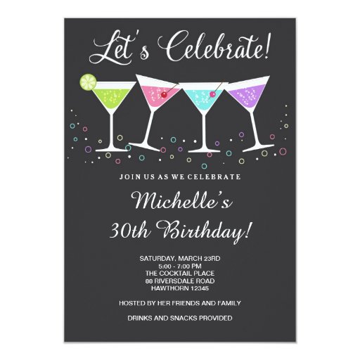 30th Birthday  Invitation  Adult  Birthday  Invite  Zazzle