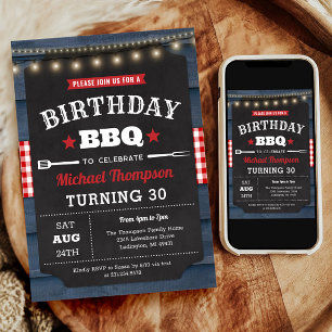 30th Birthday Invitation - Barbecue Party