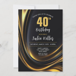 30th Birthday Invitation. Elegant Invite. Any Age Invitation